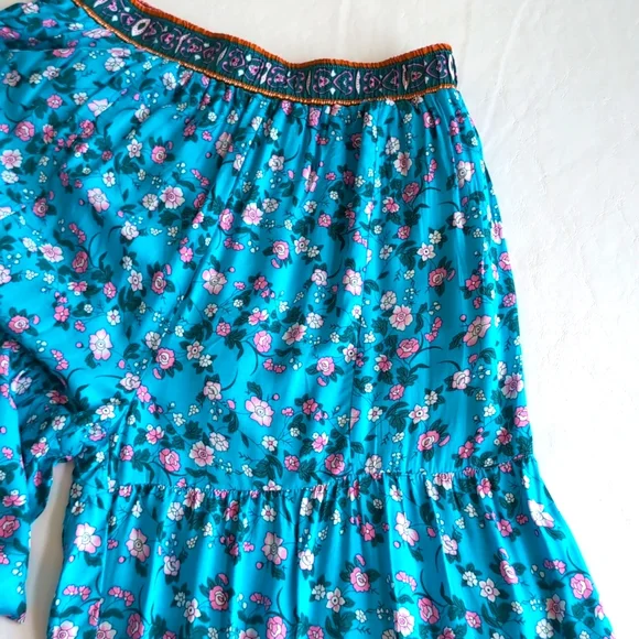 NWT Umgee Mixed Print Floral Tiered Palazzo Pants w/ Pockets Women's Siz… - Picture 6 of 9